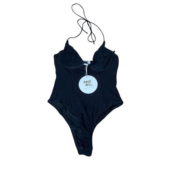 Princess Polly Tops - NWT Princess Polly Black Halter Body Suit Size 4